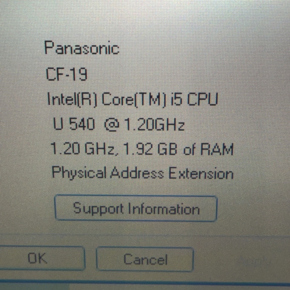 Panasonic CF-19 Toughbook Intel i5 U540 cpu. 2G RAM - 230 hours, Windows XP. - Picture 7 of 10